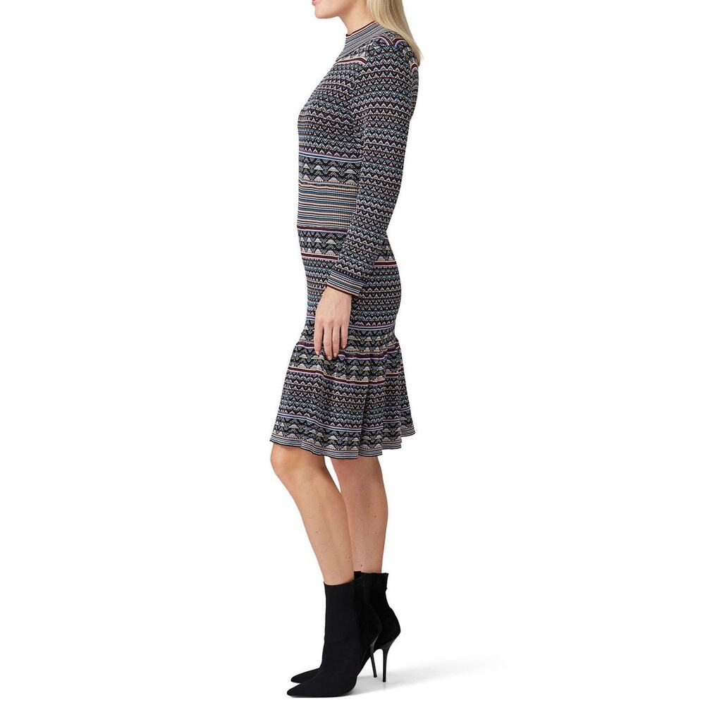 SHOSHANNA Etta Dress RTR Anthropologie Multicolor Fair Isle Stripe Sweater Sz Lg - Picture 6 of 11